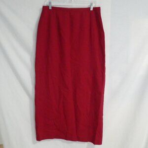 LOUBEN Exclusively for Melanie Lyne | Lined 100% Pure Virgin Wool Red Skirt
